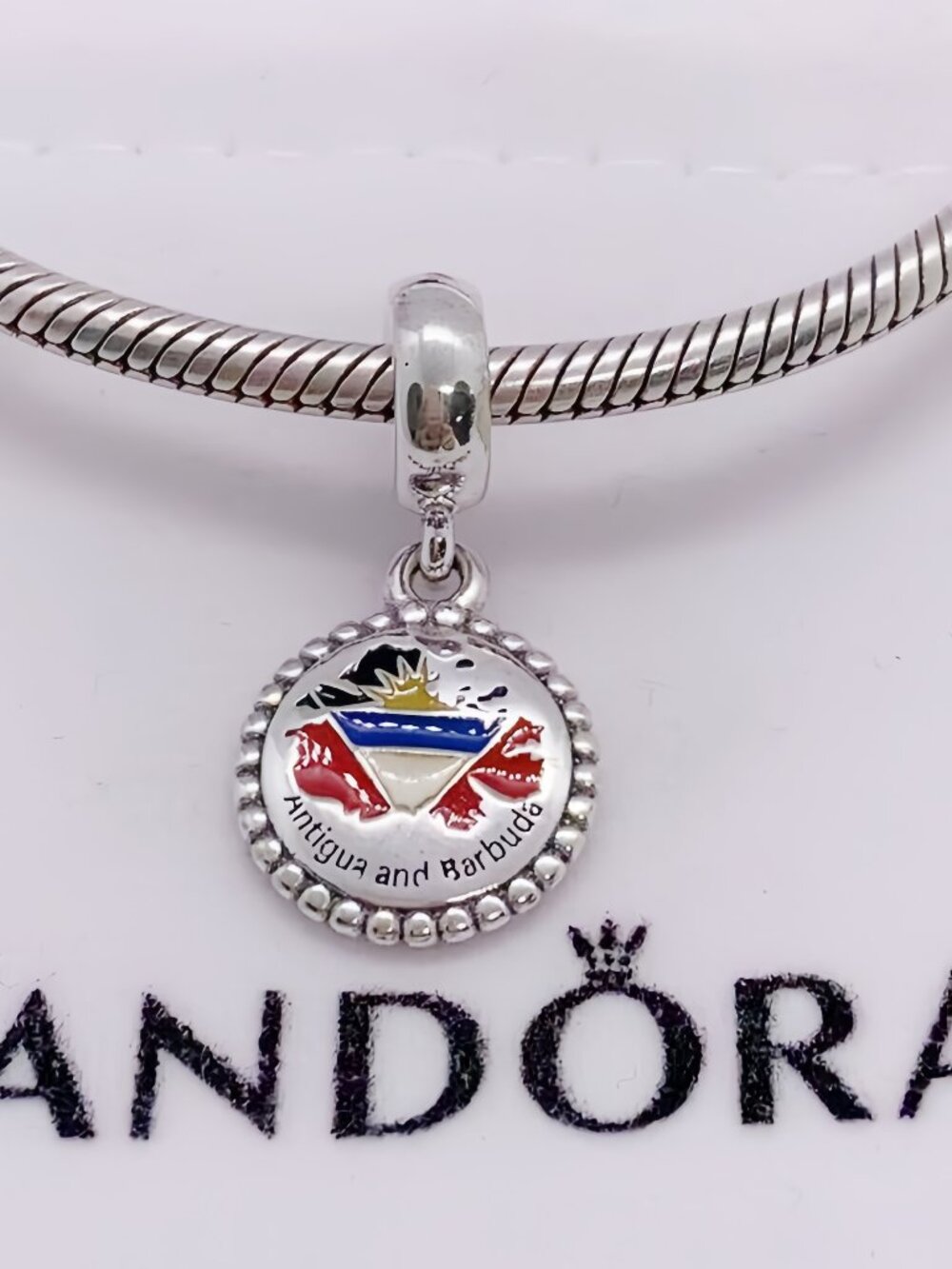 Pandora Antigua and Barbuda Map Exclusive Charm Pendant